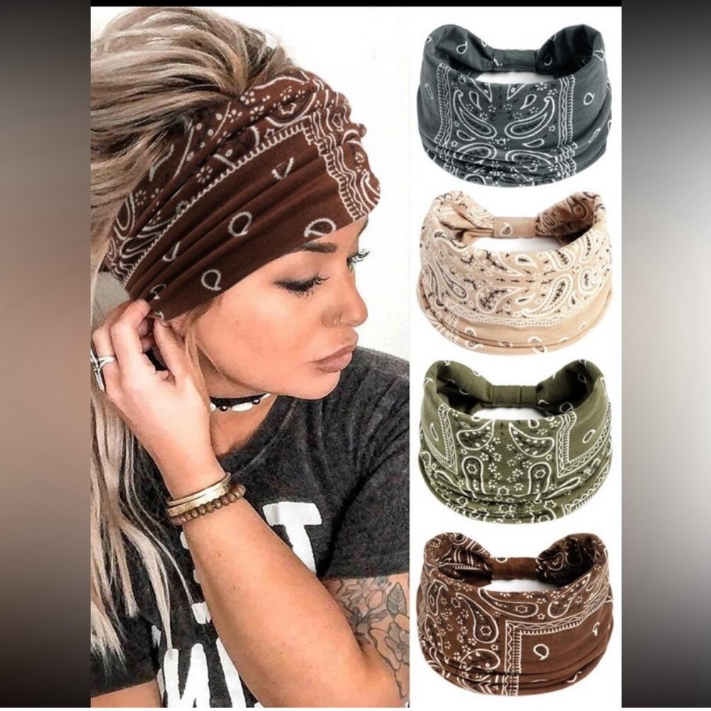 Boho Paisley Print Bandeau Headband